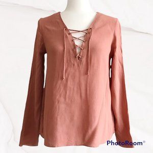 Aritzia Wilfred Free Flowy Pink Top (S)